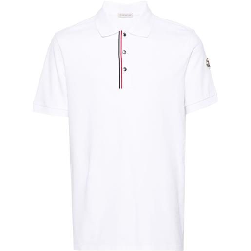 Moncler short-sleeve piqué polo shirt - bianco