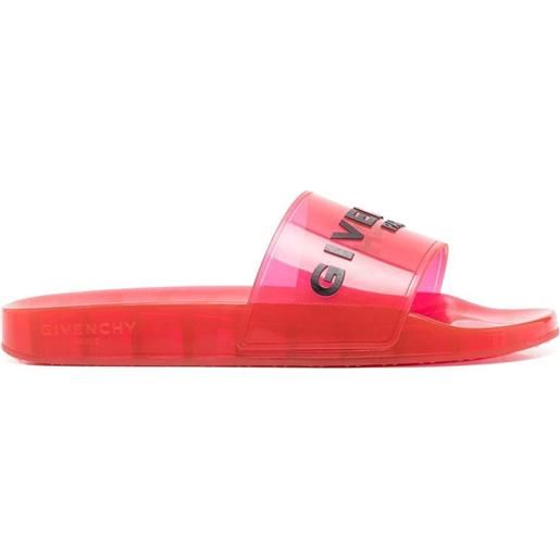 Givenchy sandali slides con stampa - rosso