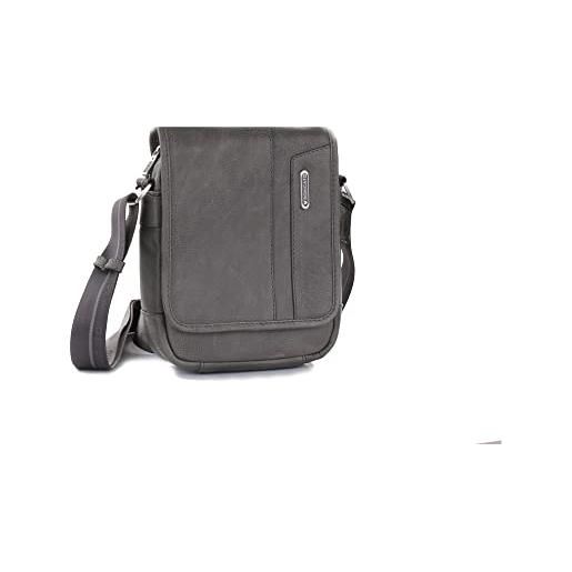 Roncato panama dlx, utility bag con patta uomo, grigio (gris), 21 cm