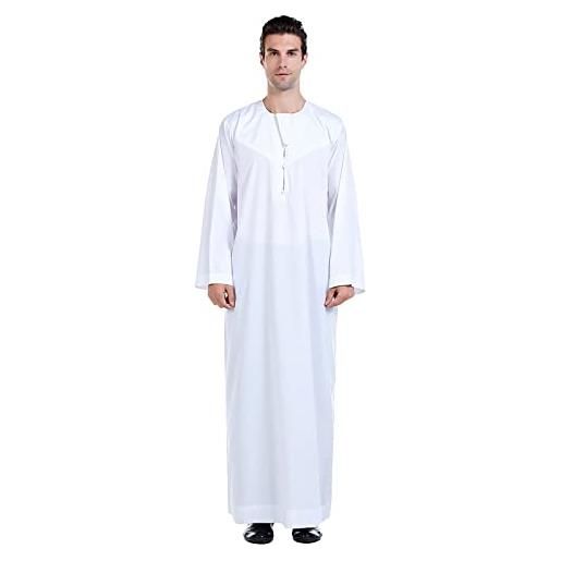 Generic caftano da uomo - abiti ethno thobe abbigliamento abbigliamento arabo islamico thobe abbigliamento islamico abiti uomini robe bottoni medio oriente arabi vestiti lunghi preghiera per uomo