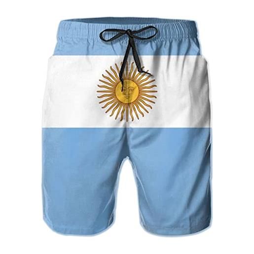 208 bandiera dell'argentina uomo costume da bagno piscina tronchi per la spiaggia con tasche pantaloncini da mare leisure tronchi da surf xxl