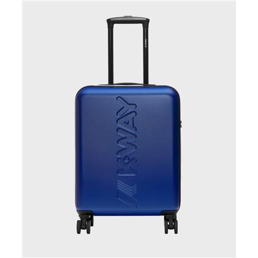 Kway valigia trolley cabina, 4 ruote, 55 cm, blue royal marine