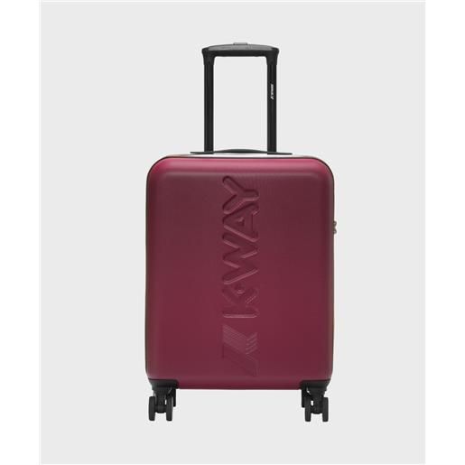 Kway valigia trolley cabina, 4 ruote, 55 cm, red dk viola