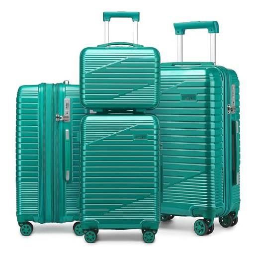 Sea choice set di bagagli 3 pezzi 24 valigia espandibile 76cm guscio rigido valigia trolley in policarbonato 8 ruote rotanti valigia 4 pezzi s m l xl