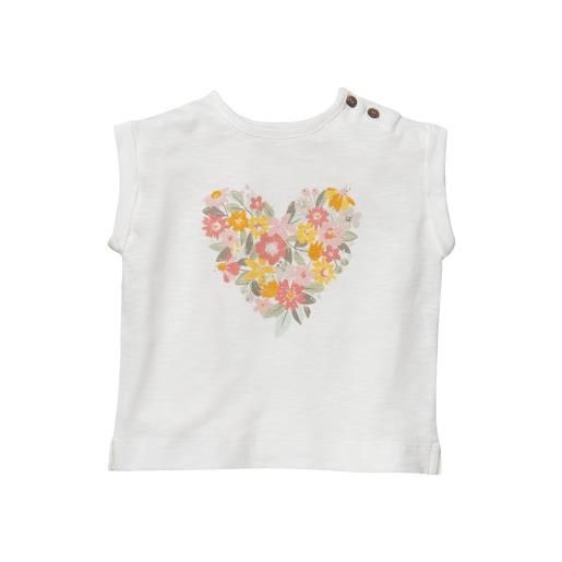 People Wear Organic t-shirt baby in cotone biologico cuore - col. Bianco
