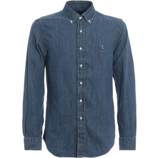 Polo Ralph Lauren camicia slim in denim colletto button-down
