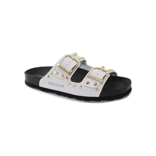 GRUNLAND sandalo tacco donna bianco cb2600