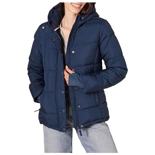 Amazon Essentials piumino con cappuccio a maniche lunghe pesante (taglie forti disponibili) donna, blu marino, xxl plus
