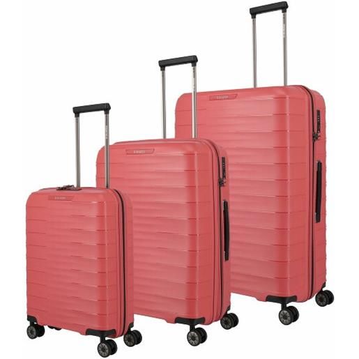 Travelite mooby 4 ruote set di valigie 3 pezzi rosso