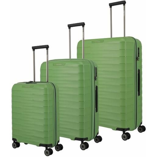 Travelite mooby 4 ruote set di valigie 3 pezzi verde