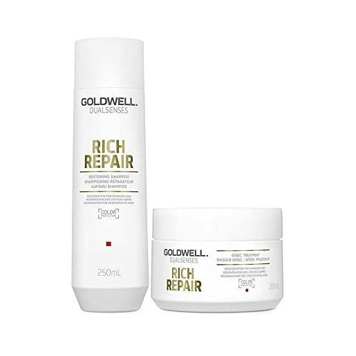 Goldwell dualsenses rich repair restoring 60sec treatment 200ml shampoo 250ml