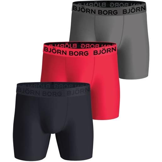 Björn Borg boxer sportivi da uomo Björn Borg performance boxer 3p - pink/grey