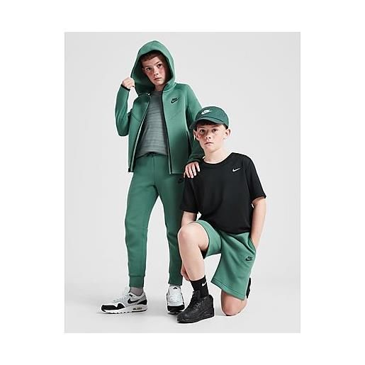 Nike felpa con cappuccio tech fleece zip integrale bambini, bicoastal/black/black