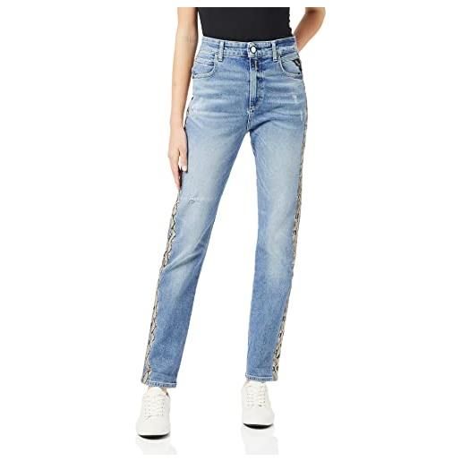 Replay neneh, jeans slim donna, blu (light blue 10), no aplica /l30 (taglia produttore: 29)