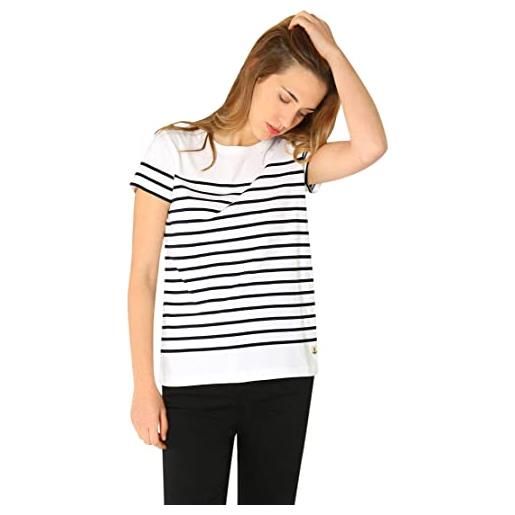 Armor Lux marinière tel héritage femme t-shirt, multicolore (bi9 blanc/rich navy bi9), 44 (taglia produttore: 2) donna