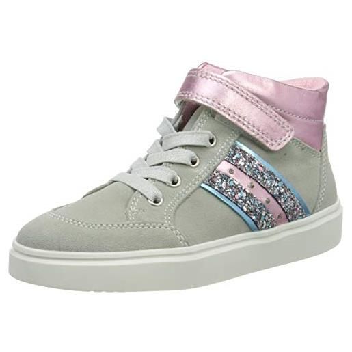 Richter kinderschuhe flora, sneaker a collo alto bambina, grigio fog candy atlas silv 1831, 26 eu