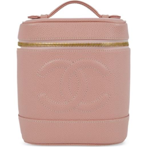 CHANEL Pre-Owned - borsa a mano vanity cc pre-owned 2002 - uomo - pelle caviar - taglia unica - rosa