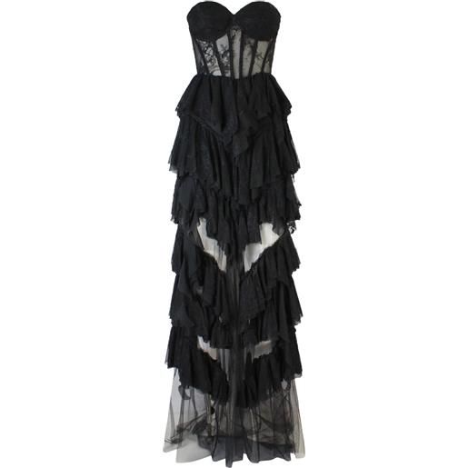 ANIYE BY abito nero 'bustier lacy' per donna