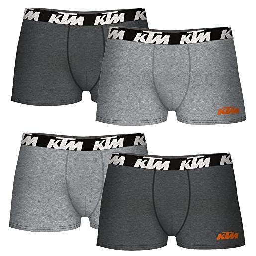 KTM 2xl-set di 4 boxer chiaro e grigio scuro pantaloncino, multicolore, xxl uomo