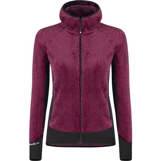 Montura - giacca con cappuccio in polartec® - remix fleece jacket woman intense viola per donne - taglia xs, m - rosa