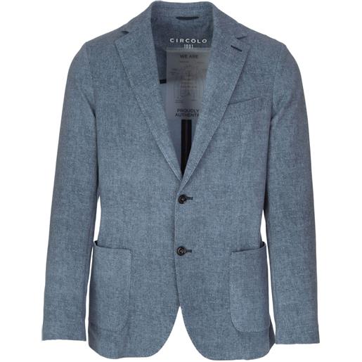 CIRCOLO 1901 | giacca jersey blu melange