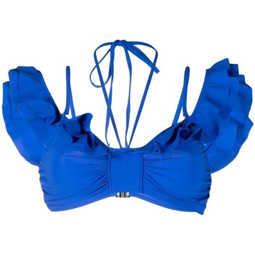 ISABEL MARANT top bikini con ruches - blu