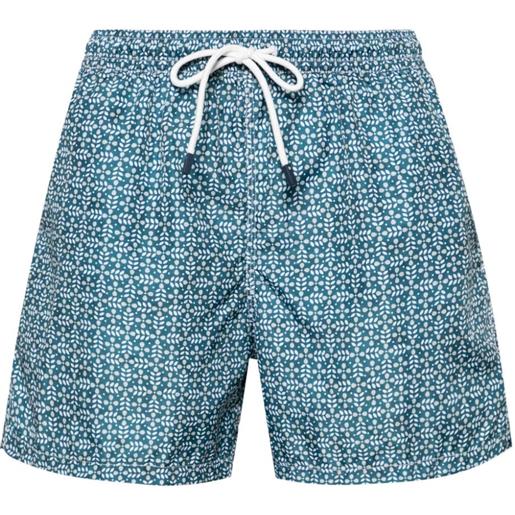 Fedeli floral-print swim shorts - verde