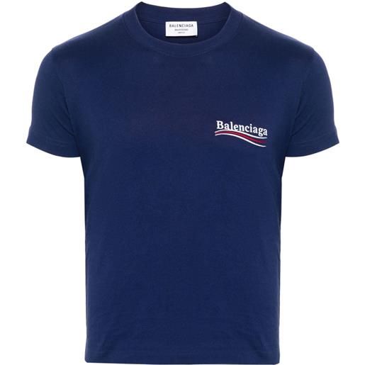 Balenciaga t-shirt political campaign - blu