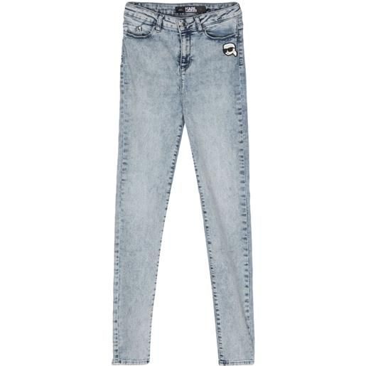 Karl Lagerfeld jeans skinny ikonik 2.0 a vita alta - blu