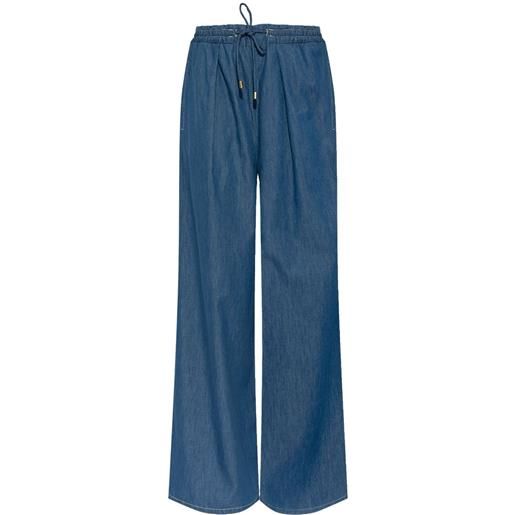 Emporio Armani pantaloni a gamba ampia - blu
