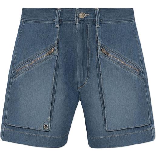 ISABEL MARANT shorts jeliano denim a vita alta - blu