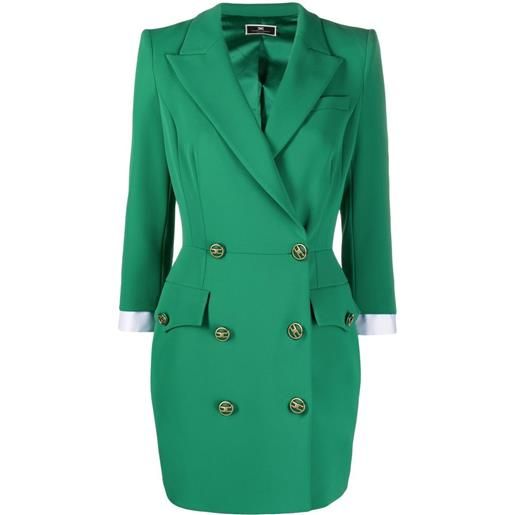 Elisabetta Franchi abito sartoriale - verde