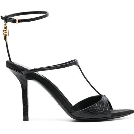 Givenchy sandali con dettaglio lucchetto 110mm - nero