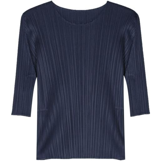 Pleats Please Issey Miyake top monthly colors: august pliss� - blu
