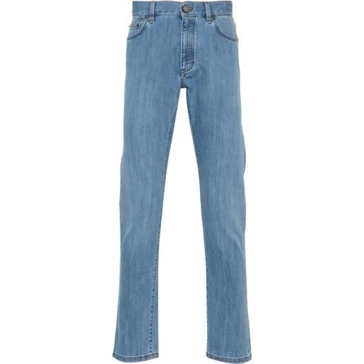 Zegna mid-rise slim-fit jeans - blu