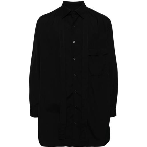 Yohji Yamamoto camicia con colletto classico - nero