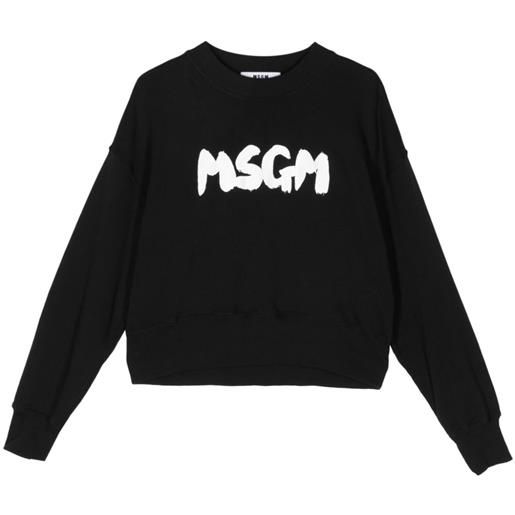 MSGM maglione con stampa - nero