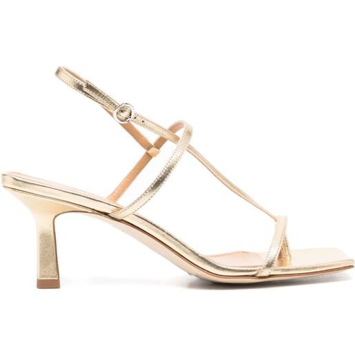 Aeyde elise 75mm leather sandals - oro