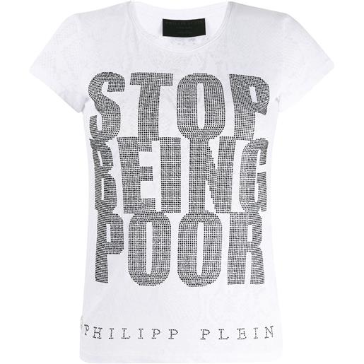 Philipp Plein t-shirt ss crystal - bianco
