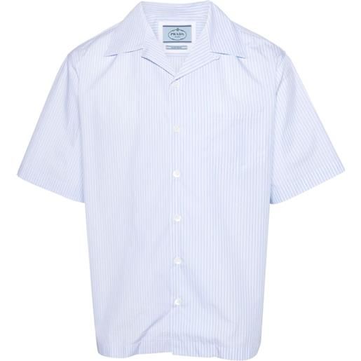 Prada striped cotton shirt - blu
