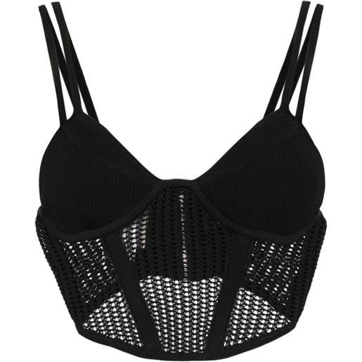 PINKO top traforato - nero