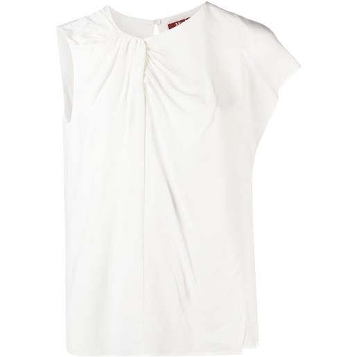 'S Max Mara t-shirt con maniche asimmetriche - bianco