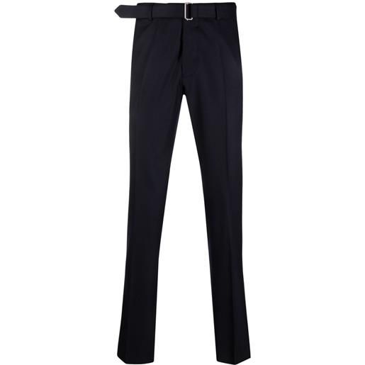 Officine Generale belted tapered-leg trousers - blu
