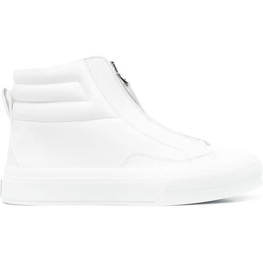 Givenchy sneakers alte con zip - bianco