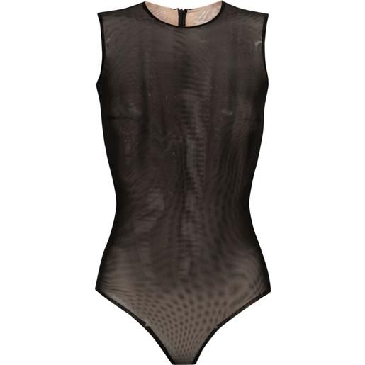 Blanca Vita bryo mesh bodysuit - nero