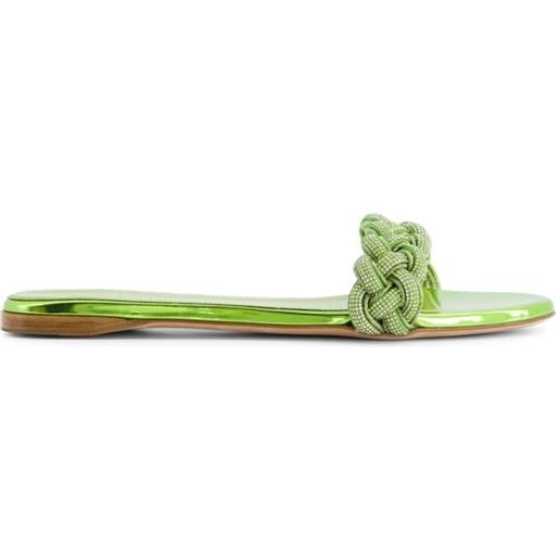 Giambattista Valli sandali con cristalli - verde