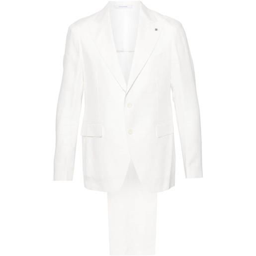 Tagliatore single-breasted linen suit - bianco