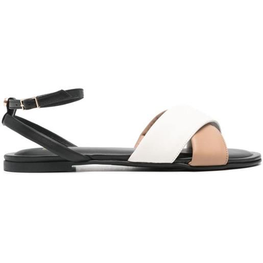 BOSS sandali con design color-block - nero
