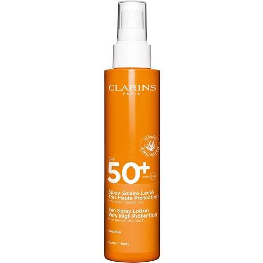 CLARINS spray solaire lacté spf50+ protezione solare idratante 150 ml