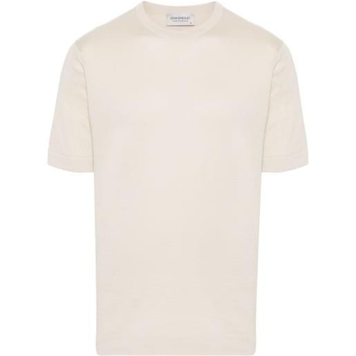 John Smedley fine-knit cotton t-shirt - toni neutri